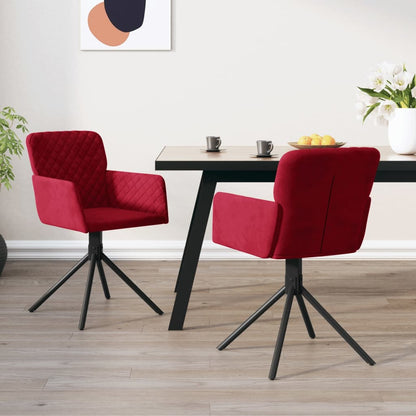 Sillas De Comedor Giratorias 2 Uds Terciopelo