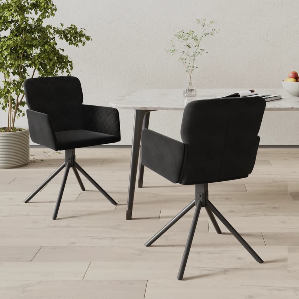 Sillas De Comedor Giratorias 2 Uds Terciopelo