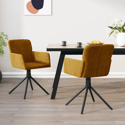 Sillas De Comedor Giratorias 2 Uds Terciopelo