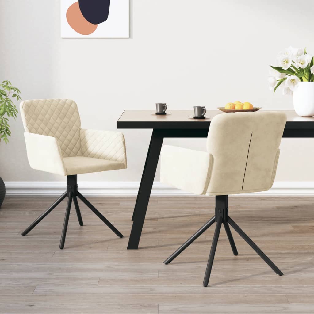 Sillas De Comedor Giratorias 2 Uds Terciopelo