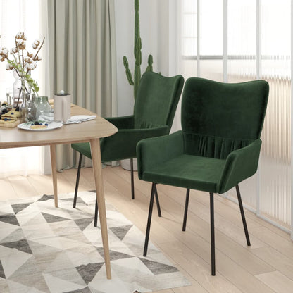 Sillas De Comedor 2 Unidades Terciopelo