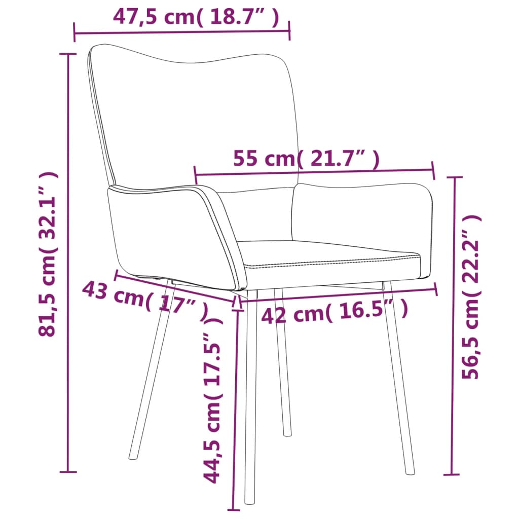 Sillas De Comedor 2 Unidades Terciopelo