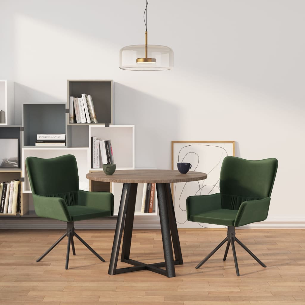 Sillas De Comedor Giratorias 2 Uds Terciopelo