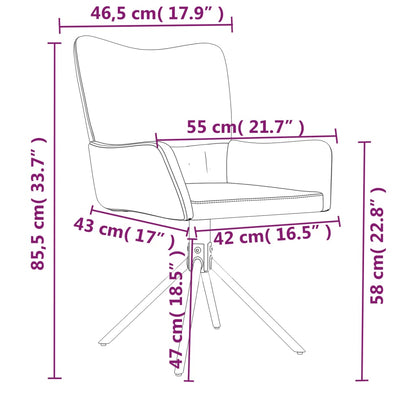 Sillas De Comedor Giratorias 2 Uds Terciopelo