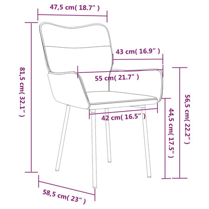 Sillas De Comedor 2 Unidades Terciopelo