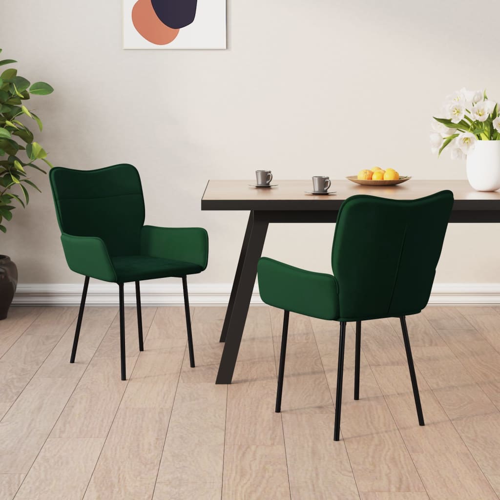 Sillas De Comedor 2 Unidades Terciopelo