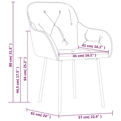 Sillas De Comedor 2 Unidades Terciopelo
