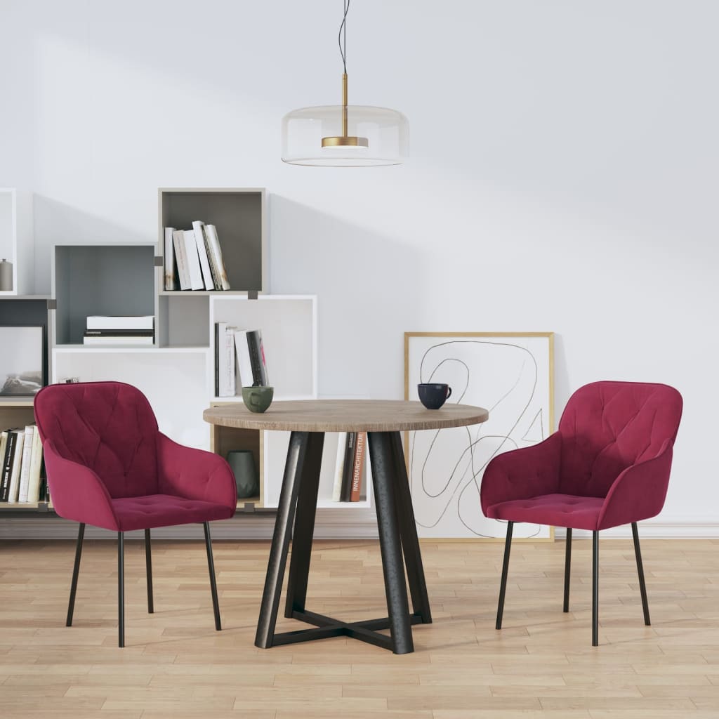 Sillas De Comedor 2 Unidades Terciopelo