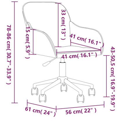 Silla De Oficina Giratoria De Terciopelo