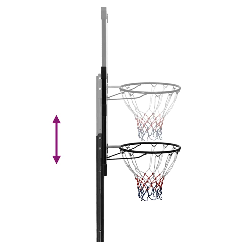 Canasta De Baloncesto Policarbonato Transparente 256-361 Cm