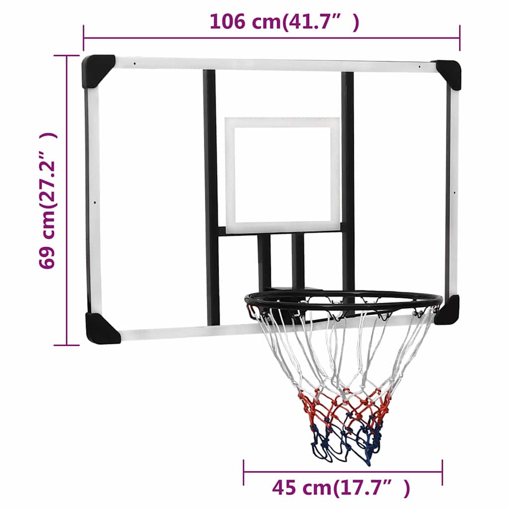 Tablero De Baloncesto Policarbonato Transparente