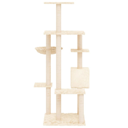 Rascador Para Gatos Con Postes De Sisal Color 142 Cm
