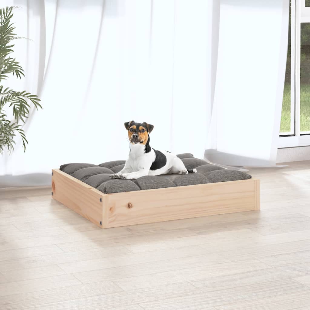 Cama Para Perros Madera Maciza De Pino 51,5X44X9 Cm