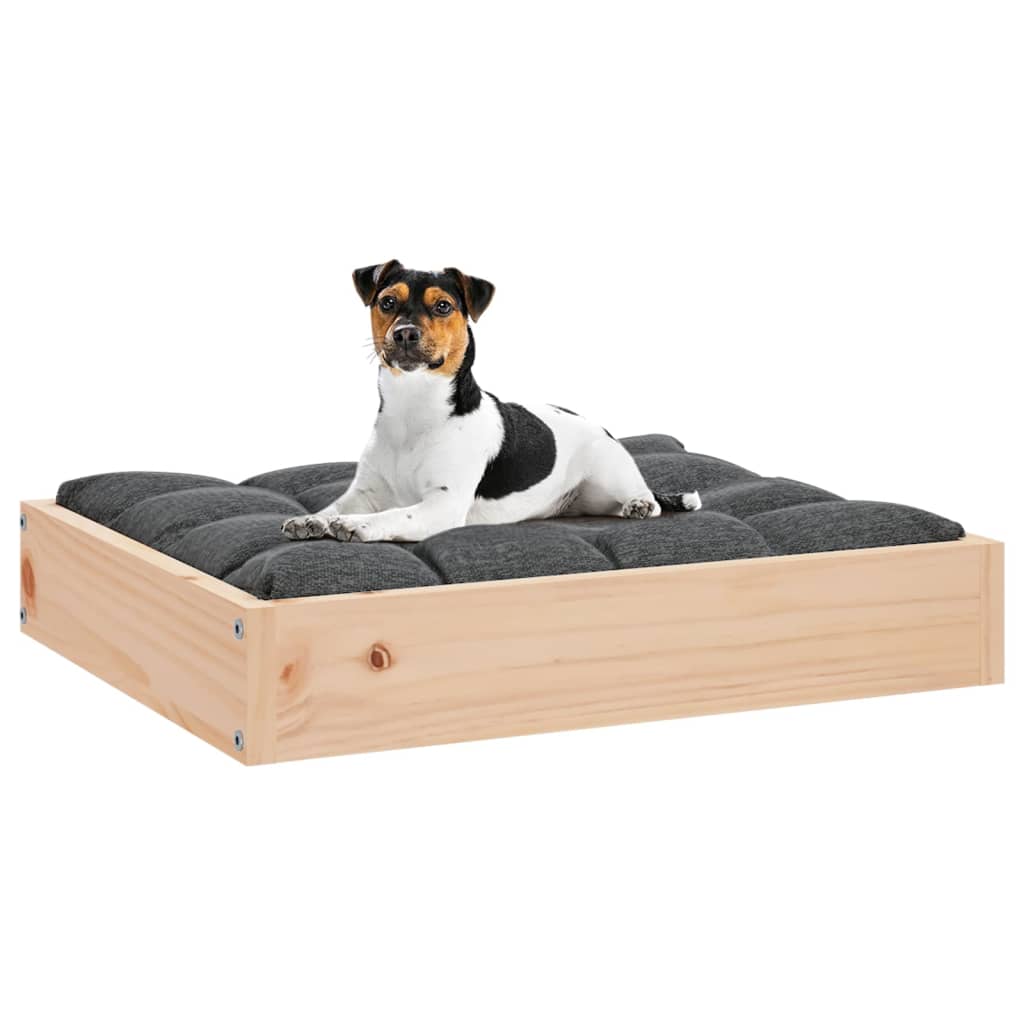 Cama Para Perros Madera Maciza De Pino 51,5X44X9 Cm