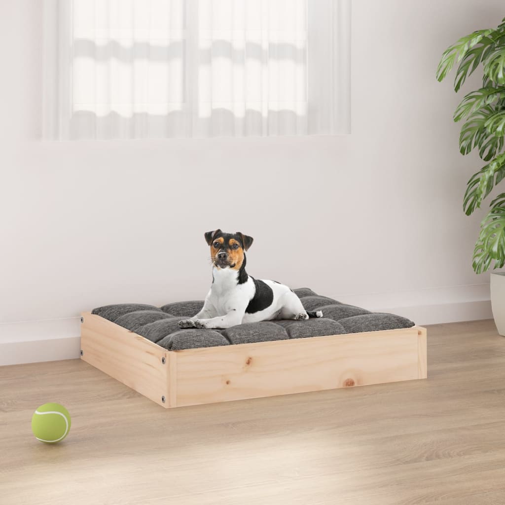 Cama Para Perros Madera Maciza De Pino 51,5X44X9 Cm