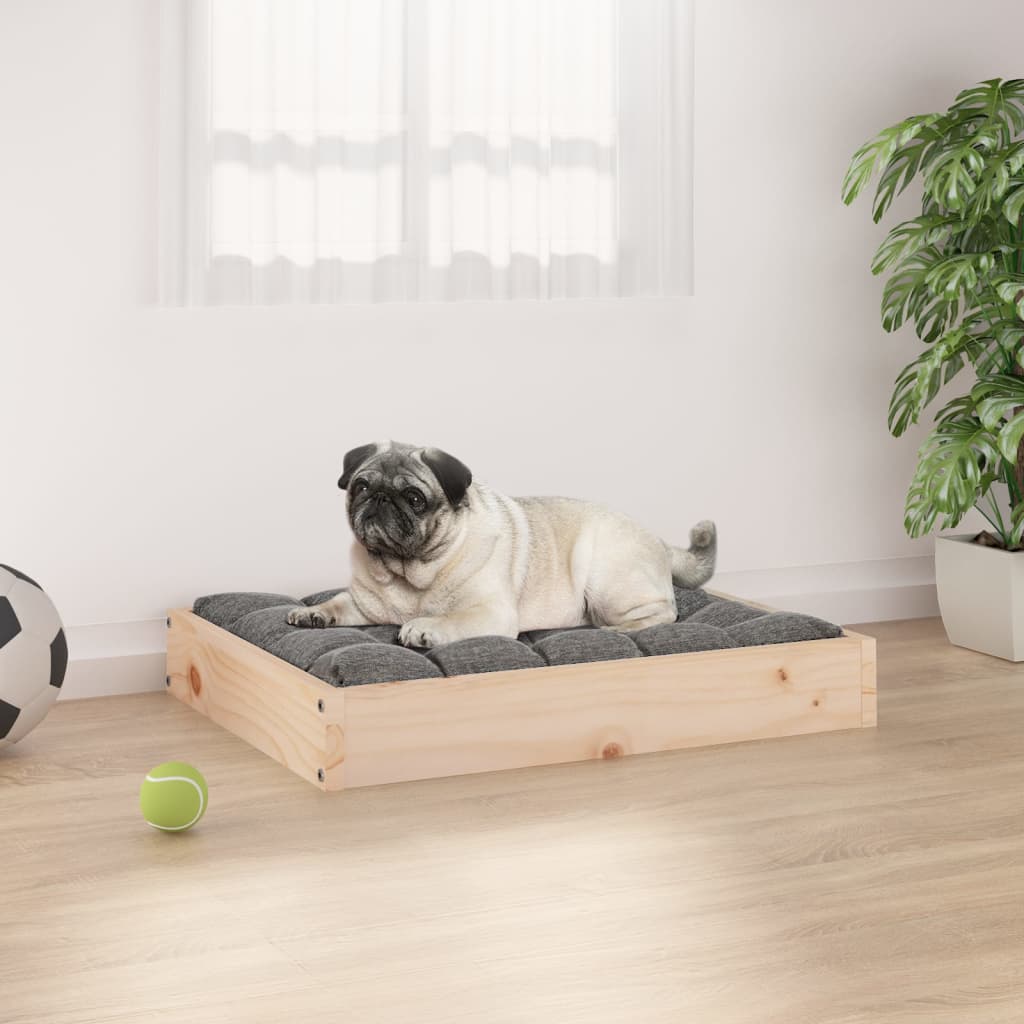 Cama Para Perros Madera Maciza De Pino 51,5X44X9 Cm