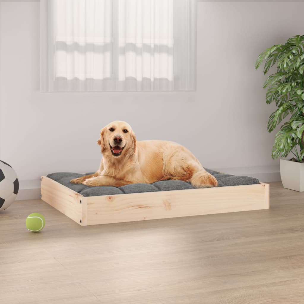 Cama Para Perros Madera Maciza De Pino 71,5X49X9 Cm