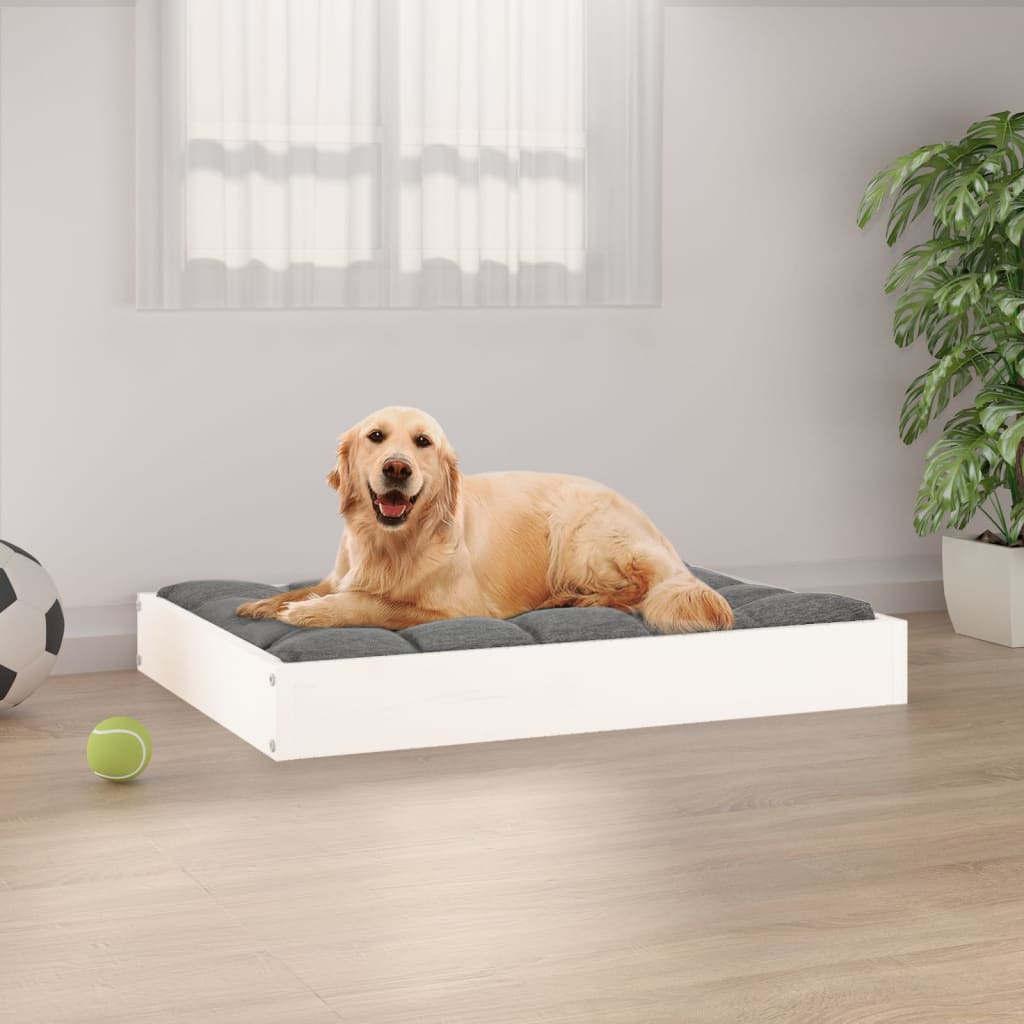 Cama Para Perros Madera Maciza De Pino 71,5X54X9 Cm