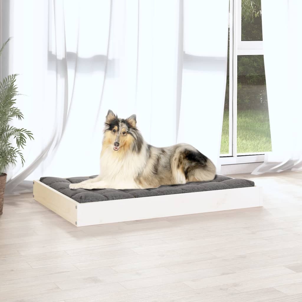 Cama Para Perros Madera Maciza De Pino 91,5X64X9 Cm