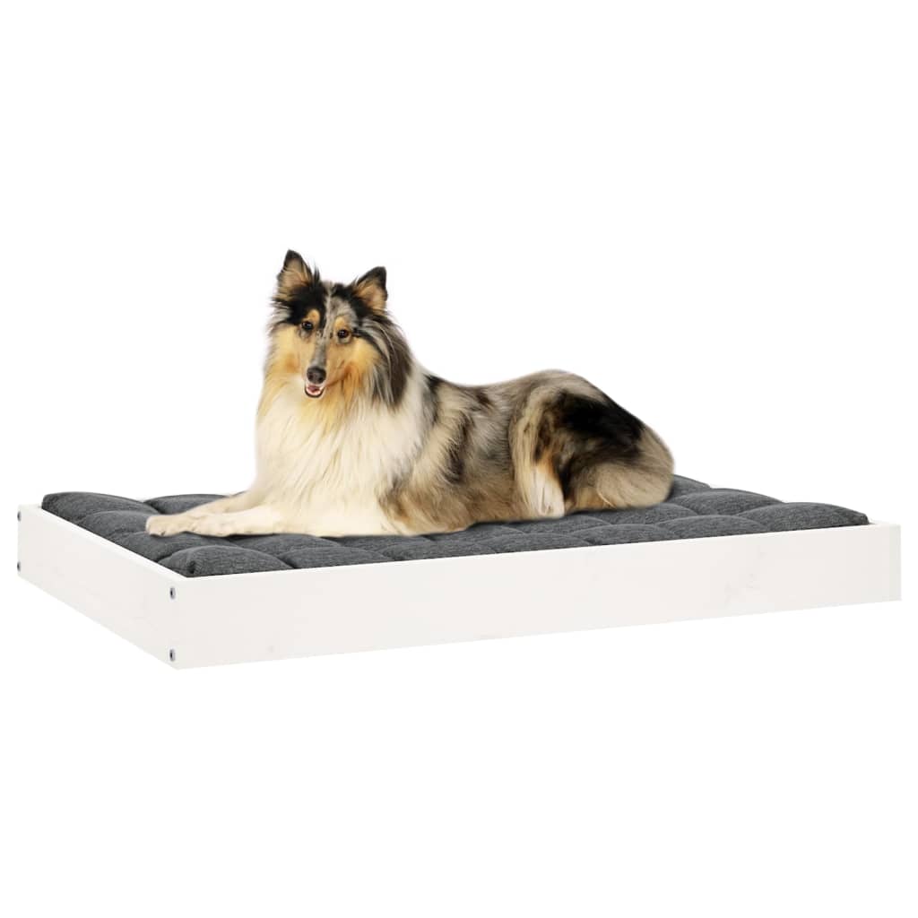 Cama Para Perros Madera Maciza De Pino 91,5X64X9 Cm