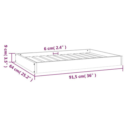 Cama Para Perros Madera Maciza De Pino 91,5X64X9 Cm