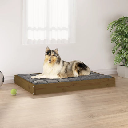 Cama Para Perros Madera Maciza De Pino 51,5X44X9 Cm