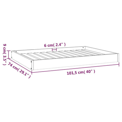 Cama Para Perros Madera Maciza De Pino 101,5X74X9 Cm