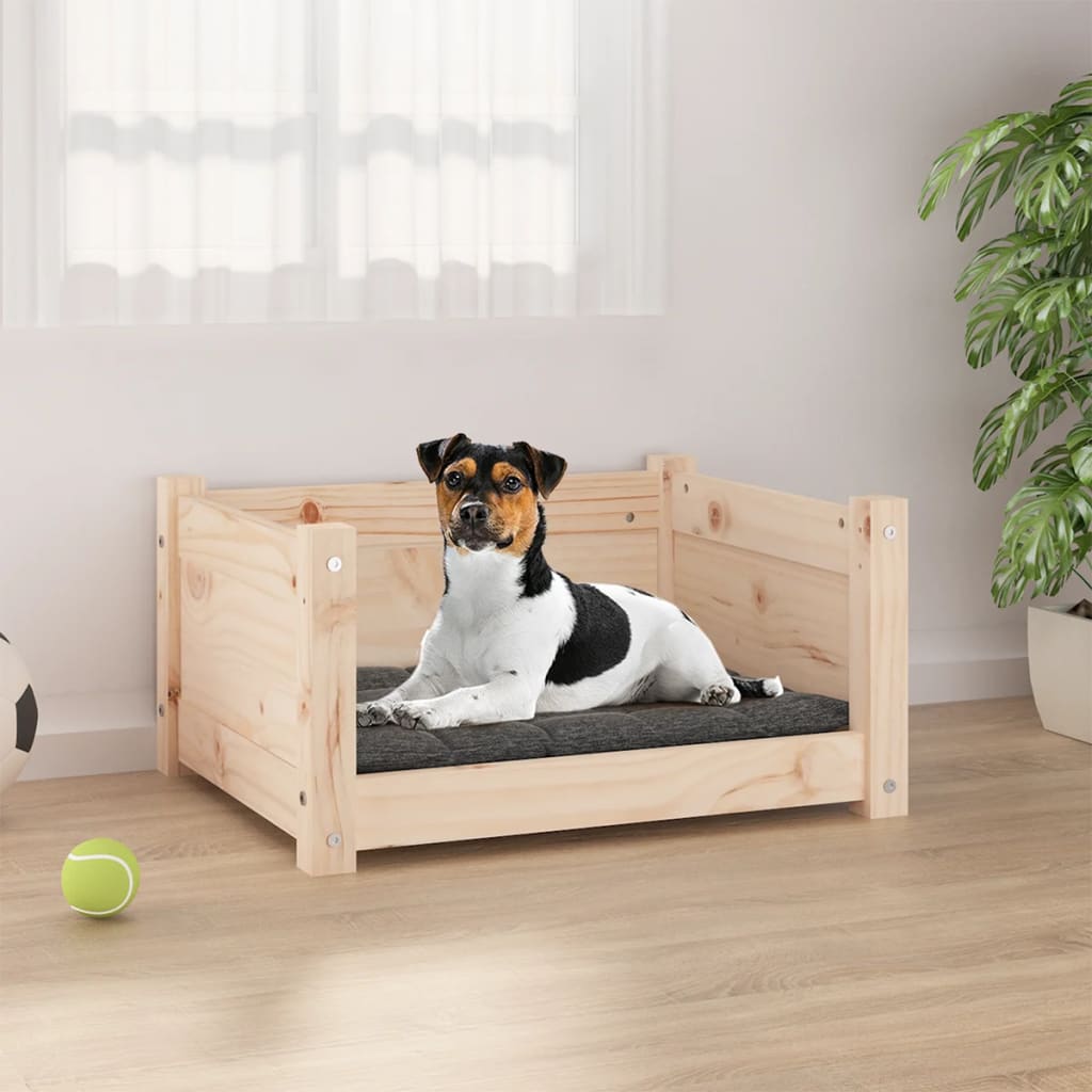 Cama Para Perros Madera De Pino 105,5X75,5X28 Cm