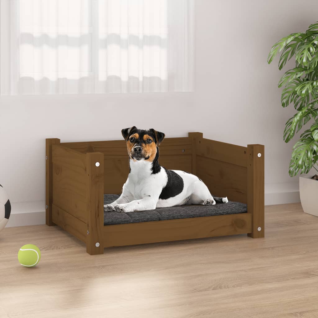 Cama Para Perros Madera De Pino 105,5X75,5X28 Cm