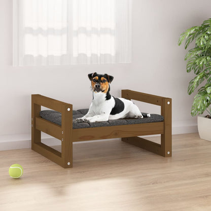 Cama Para Perros Madera Maciza De Pino 55,5X45,5X28 Cm