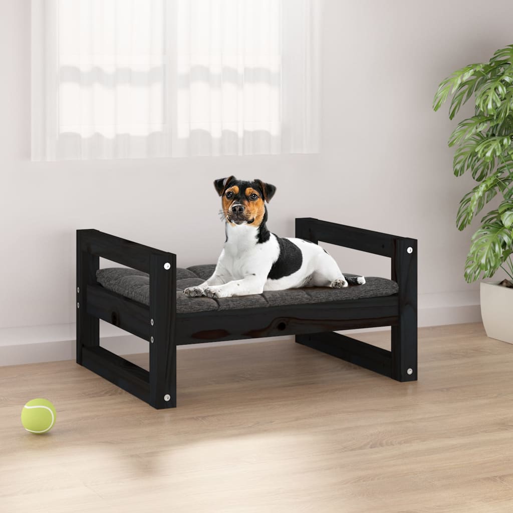 Cama Para Perros Madera Maciza De Pino 55,5X45,5X28 Cm