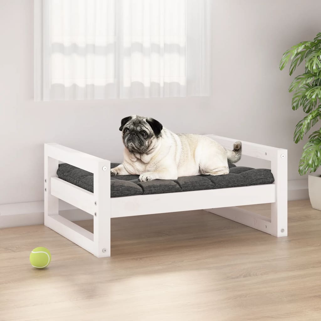 Cama Para Perros Madera Maciza De Pino 55,5X45,5X28 Cm