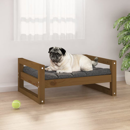 Cama Para Perros Madera Maciza De Pino 55,5X45,5X28 Cm