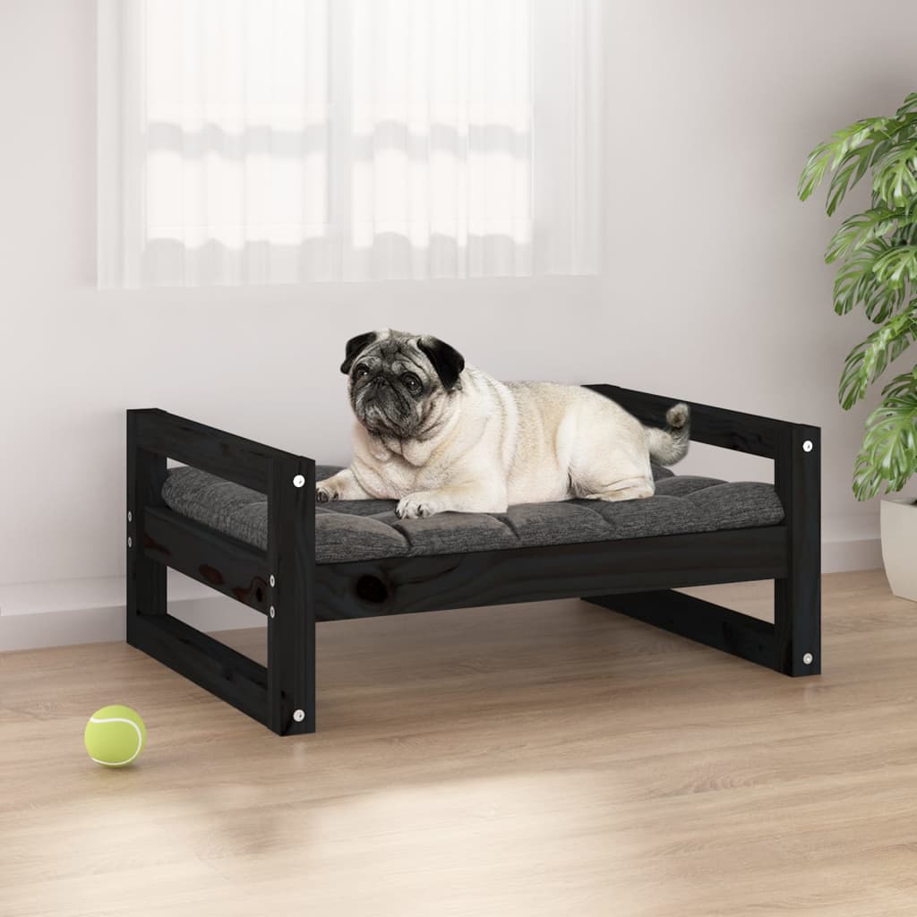 Cama Para Perros Madera Maciza De Pino 55,5X45,5X28 Cm