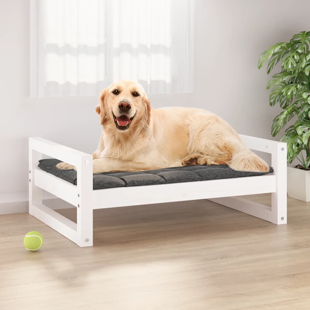 Cama Para Perros Madera Maciza De Pino 55,5X45,5X28 Cm