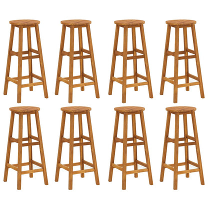 Taburetes De Barra De Cocina 8 Unidades Madera Maciza Acacia
