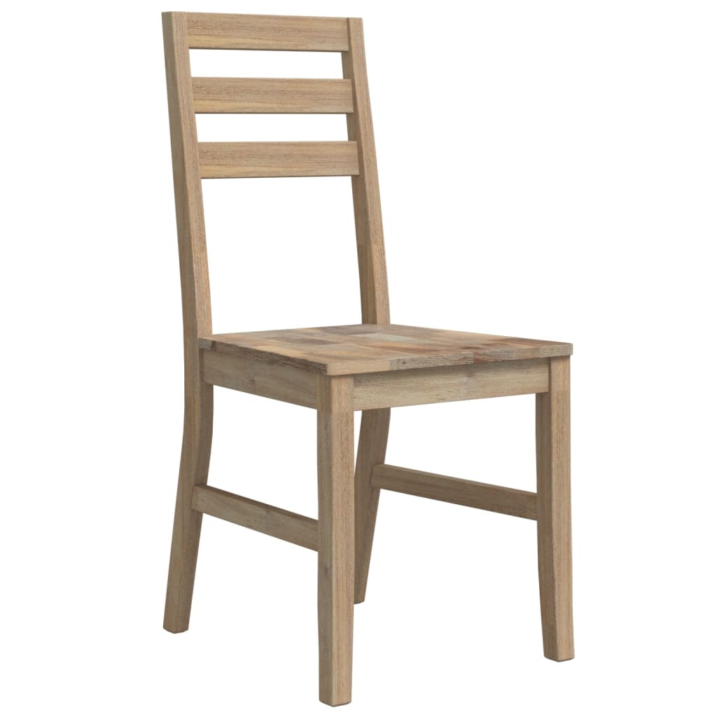 Set De Comedor 7 Piezas Madera Maciza De Acacia
