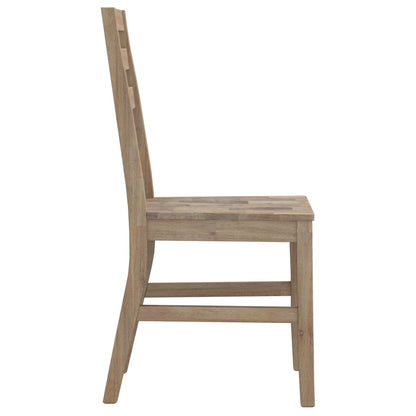 Set De Comedor 7 Piezas Madera Maciza De Acacia