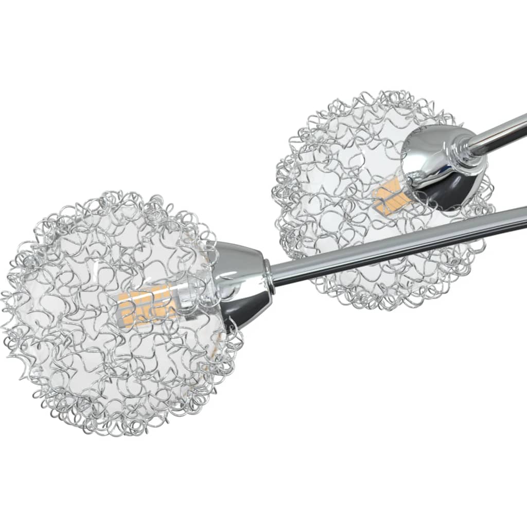 Lámpara De Techo Con Pantallas De Alambre 5 Bombillas Led G9