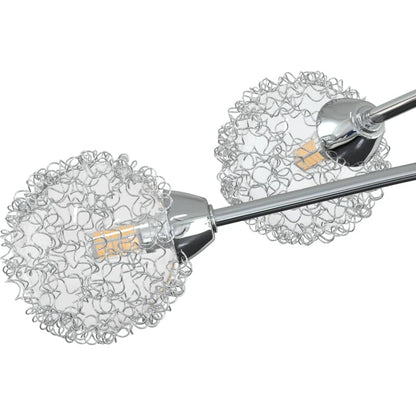 Lámpara De Techo Con Pantallas De Alambre 5 Bombillas Led G9