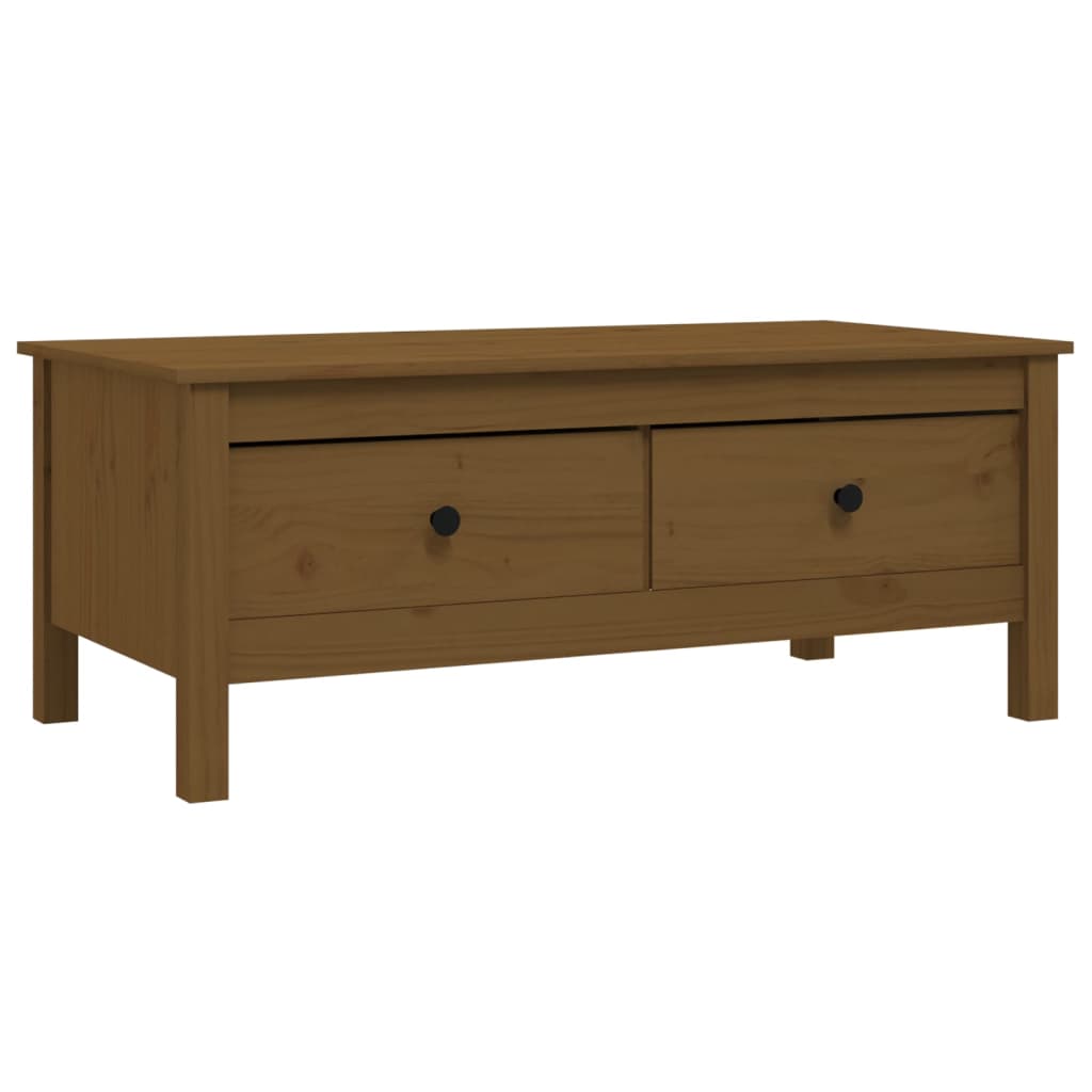 Mesa De Centro Madera Maciza De Pino 100X50X40 Cm