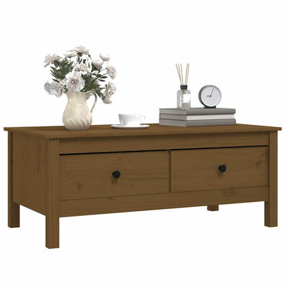 Mesa De Centro Madera Maciza De Pino 100X50X40 Cm