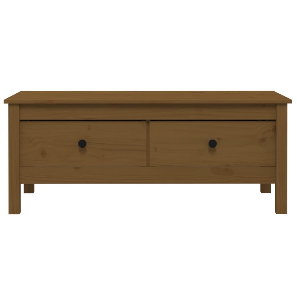 Mesa De Centro Madera Maciza De Pino 100X50X40 Cm