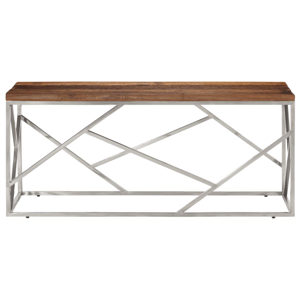 Mesa De Centro De Acero Inoxidable Y Maciza