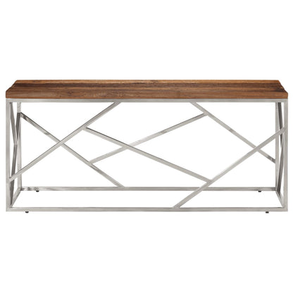 Mesa De Centro De Acero Inoxidable Y Maciza