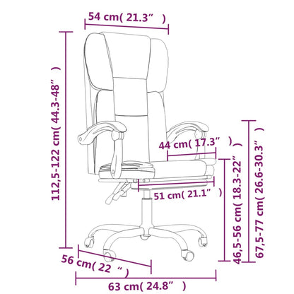 Silla De Oficina Reclinable De Tela
