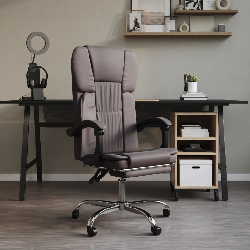 Silla De Oficina Reclinable Cuero Sintético