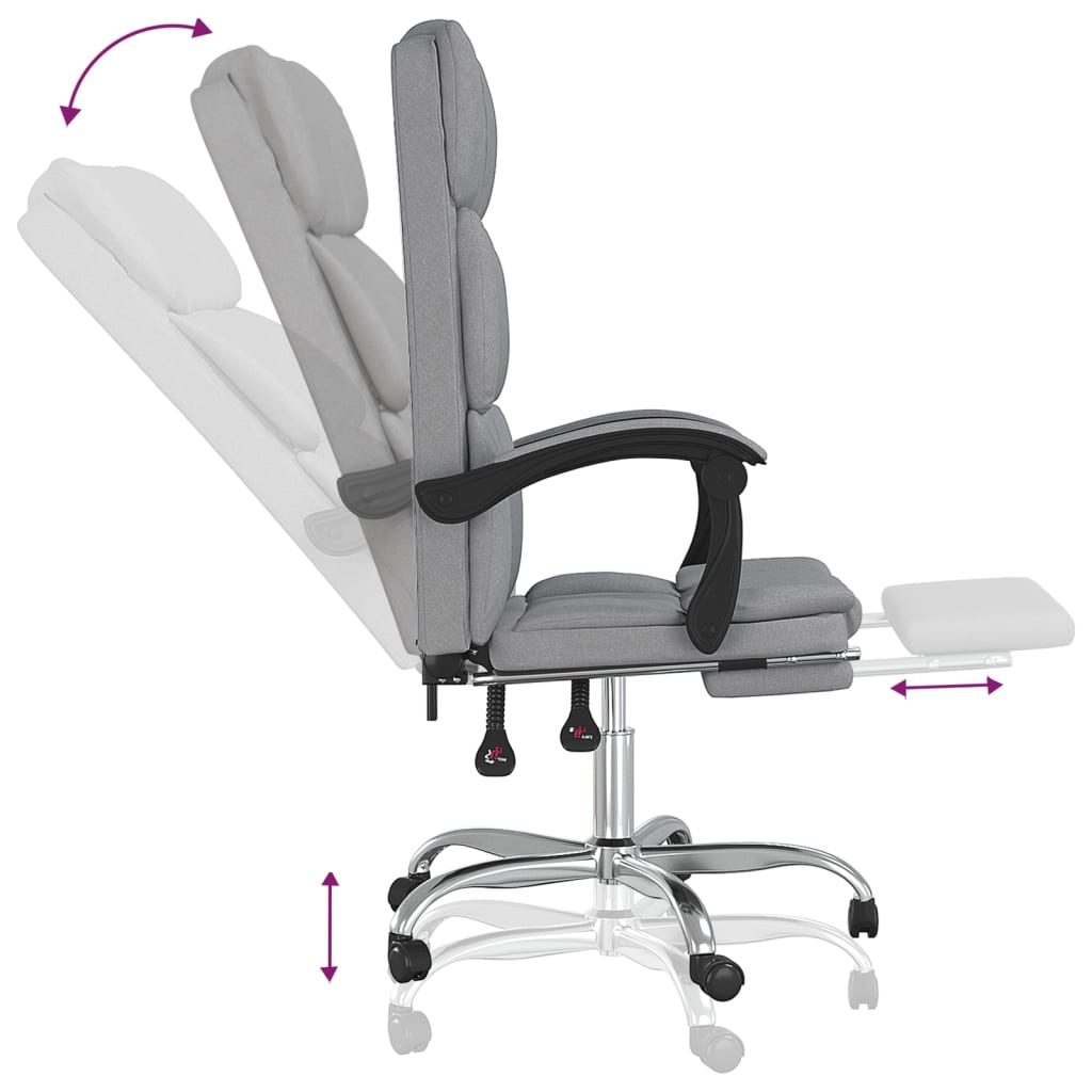 Silla De Oficina Reclinable De Tela