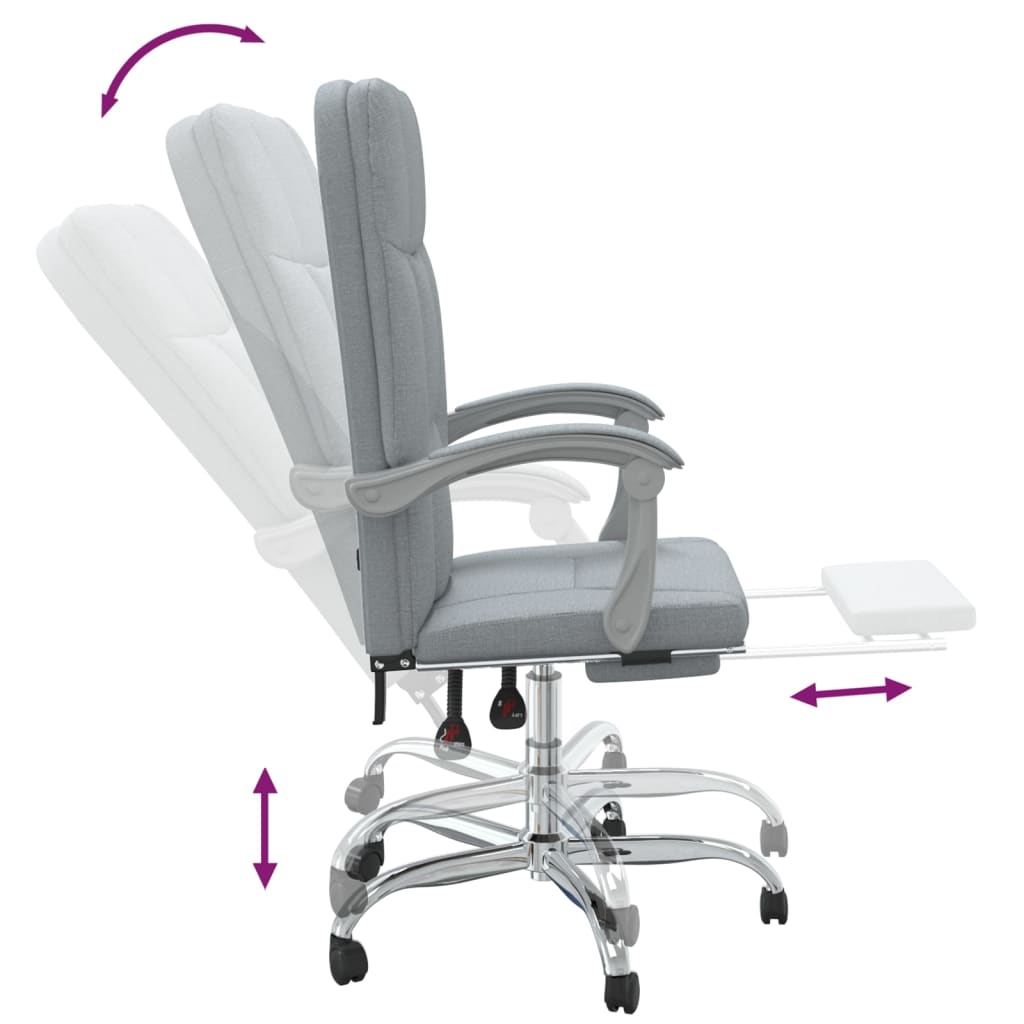 Silla De Oficina Reclinable De Tela
