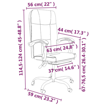 Silla De Oficina Reclinable De Tela